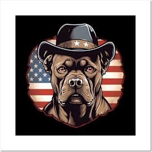 American Staffordshire Terrier 4th of July Posters and Art